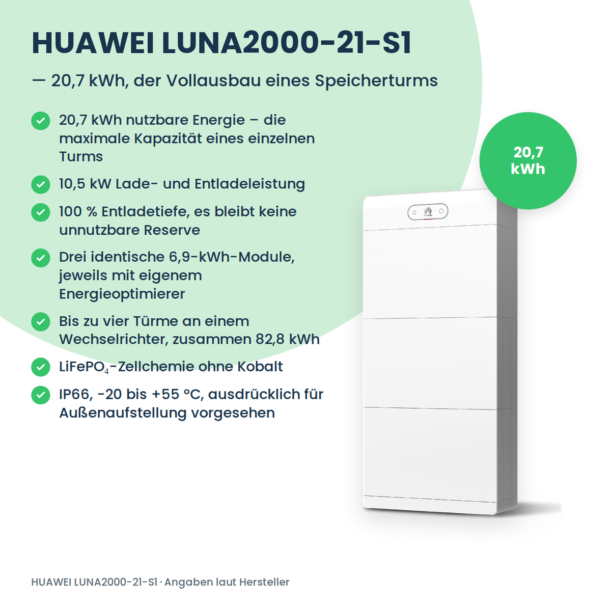 HUAWEI LUNA2000-21-S1 batterie domestique 21 kWh