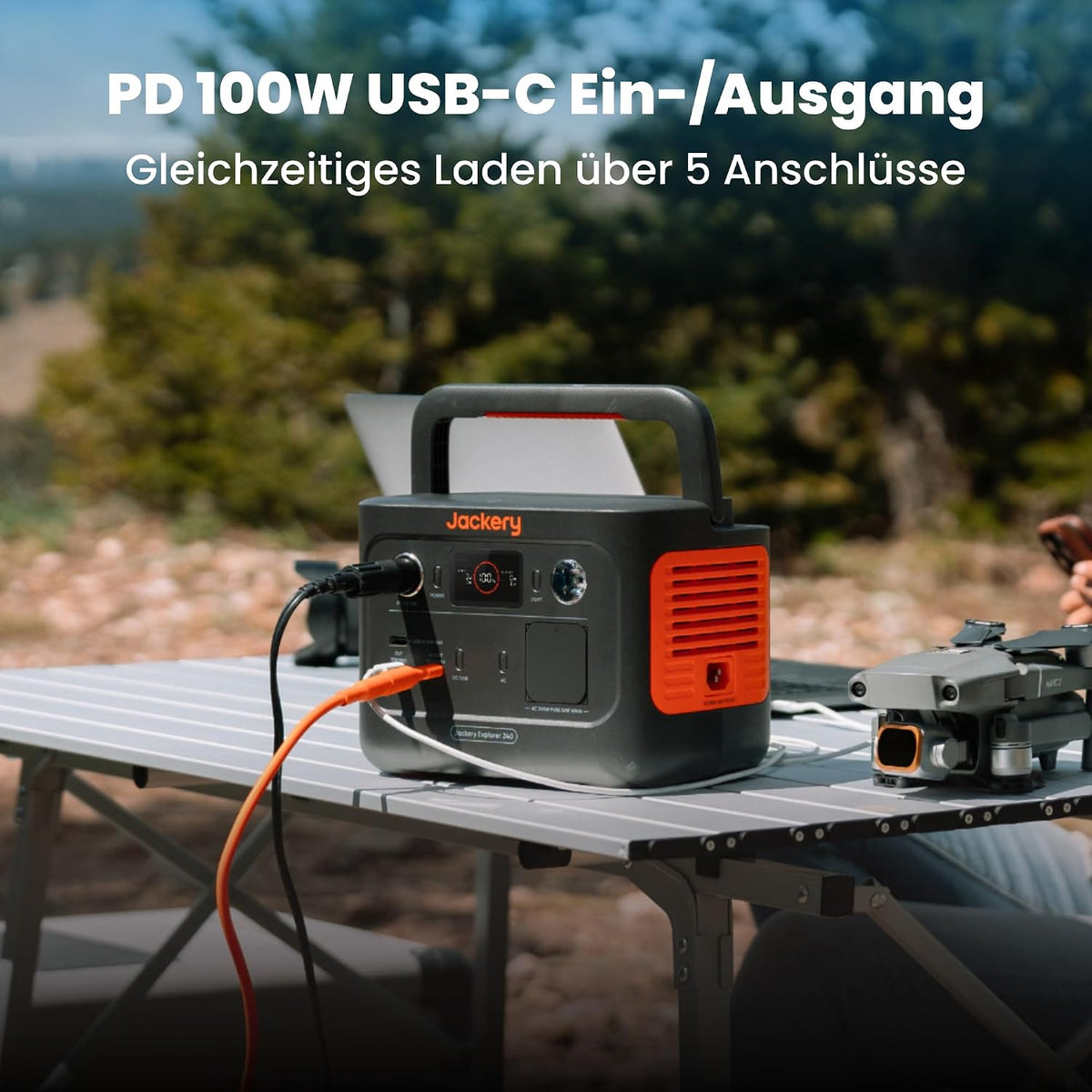 Jackery Explorer 240 v2 draagbaar powerstation | 256 Wh LiFePO4, 300 W