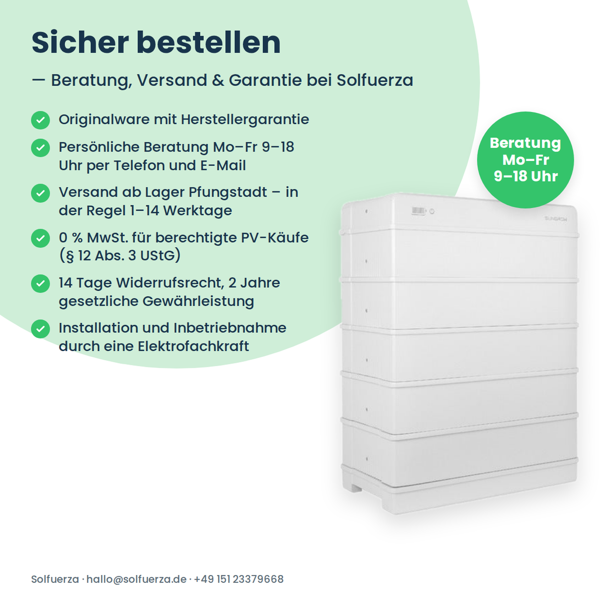Sungrow SBR224 hoogvolt-thuisbatterij 22,4 kWh