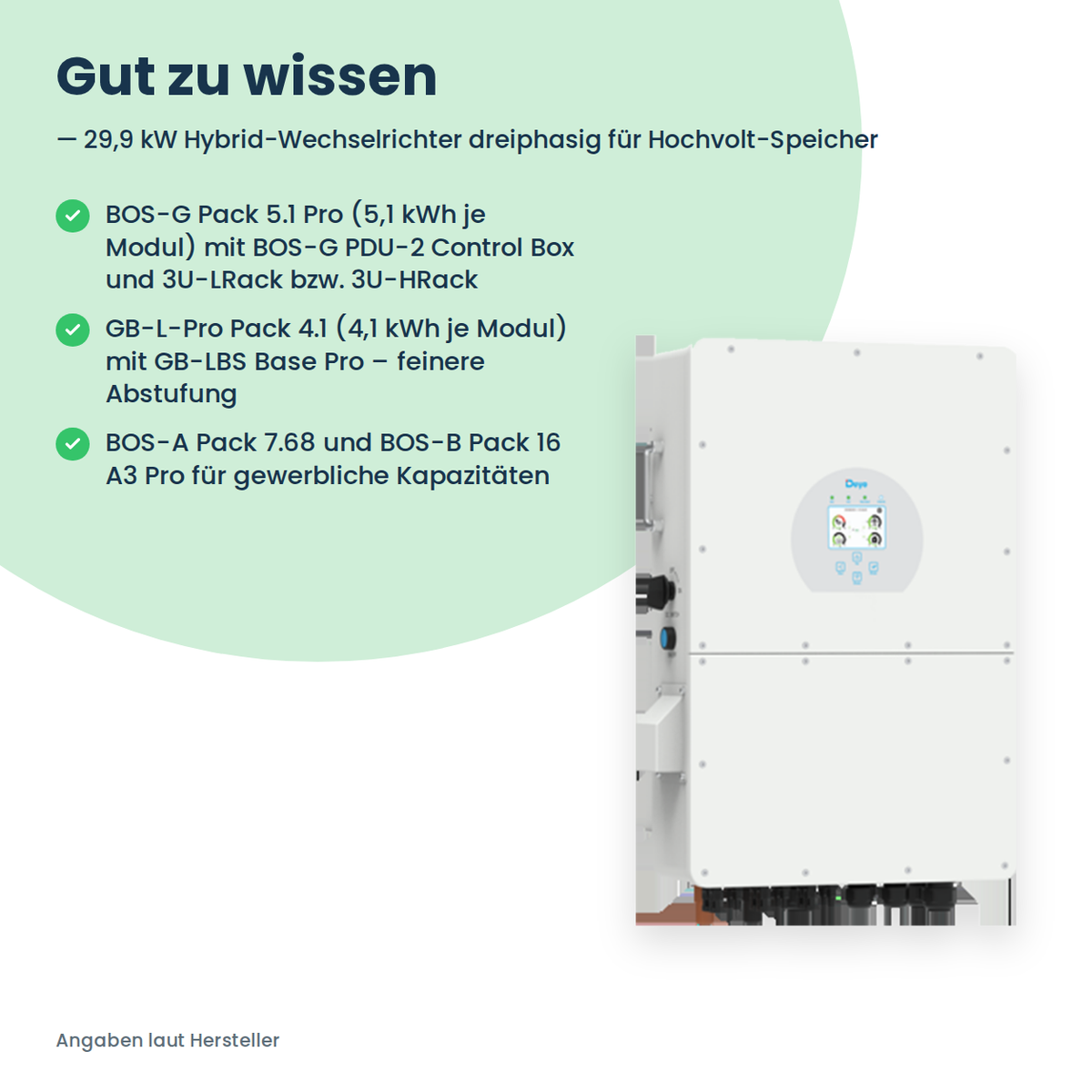 Deye SUN-29.9K-SG02HP3-EU – 29,9 kW driefasige hybride omvormer voor hoogvoltbatterijen