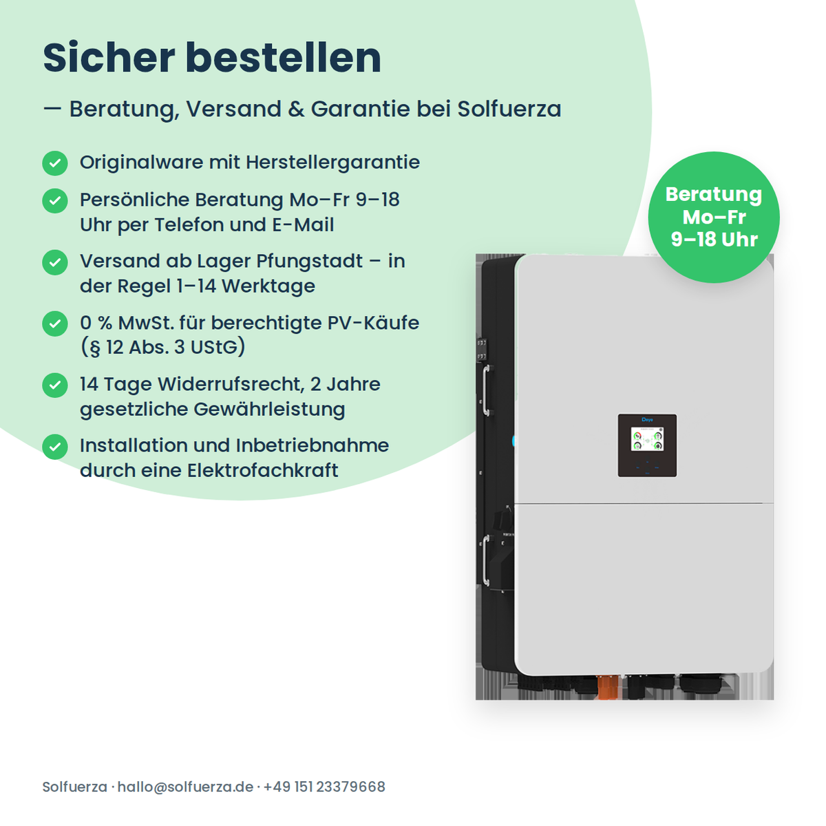Deye SUN-80K-SG02HP3-EU – 80 kW driefasige hybride omvormer voor hoogspanningsbatterijen