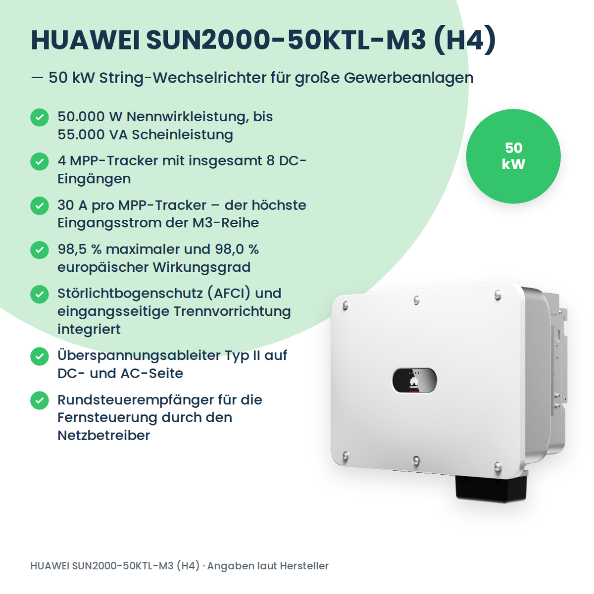 HUAWEI SUN2000-50KTL-M3 (H4) onduleur string 50 kW