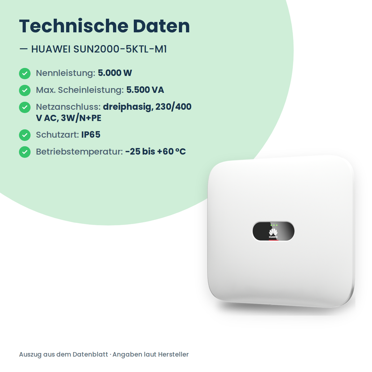 HUAWEI SUN2000-5KTL-M1 onduleur hybride 5 kW
