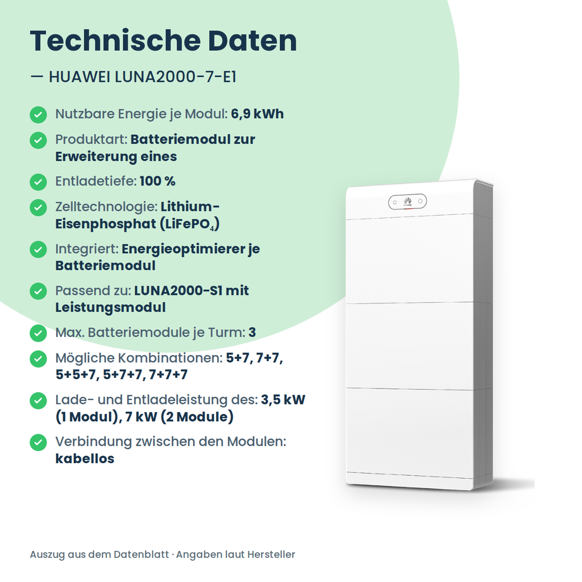 HUAWEI LUNA2000-7-E1 module de batterie 7 kWh