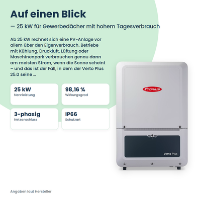 Fronius Verto Plus 25.0 hybride omvormer 25 kW