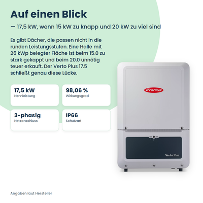 Fronius Verto Plus 17.5 onduleur hybride 17,5 kW