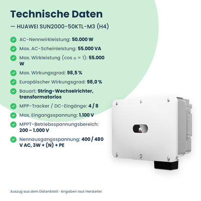 HUAWEI SUN2000-50KTL-M3 (H4) onduleur string 50 kW