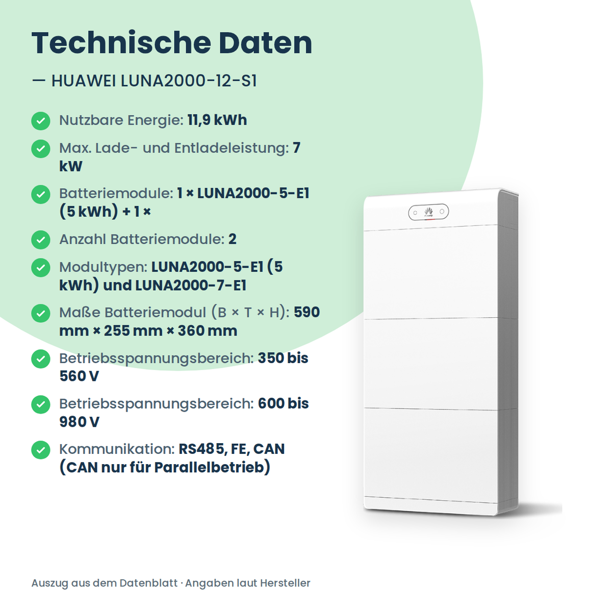 HUAWEI LUNA2000-12-S1 thuisbatterij 12 kWh