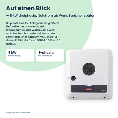 Fronius Symo GEN24 8.0 Plus-SC onduleur hybride 8 kW