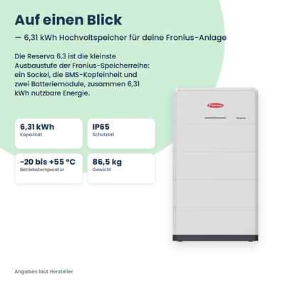 Fronius Reserva 6.3 thuisbatterij 6,31 kWh