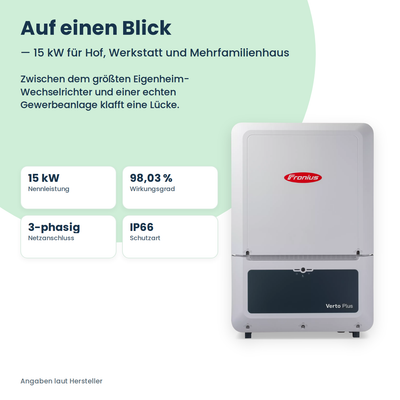 Fronius Verto Plus 15.0 onduleur hybride 15 kW
