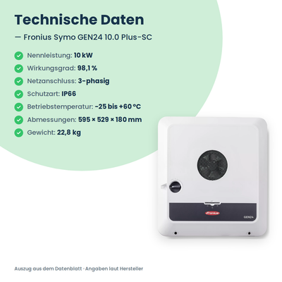 Fronius Symo GEN24 10.0 Plus-SC onduleur hybride 10 kW