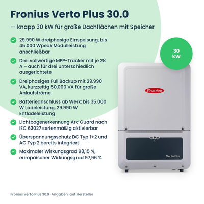 Fronius Verto Plus 30.0 onduleur hybride 30 kW