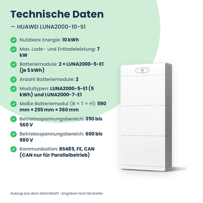 HUAWEI LUNA2000-10-S1 batterie domestique 10 kWh