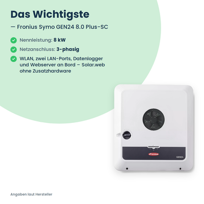 Fronius Symo GEN24 8.0 Plus-SC onduleur hybride 8 kW
