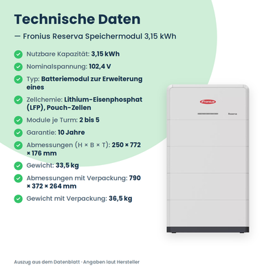 Fronius Reserva module de batterie 3,15 kWh
