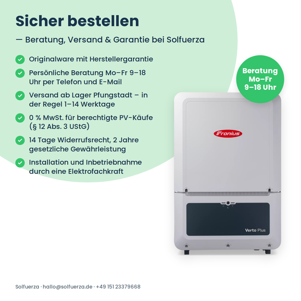 Fronius Verto Plus 20.0 hybride omvormer 20 kW