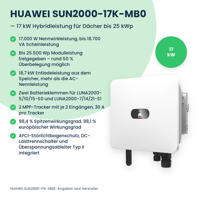 HUAWEI SUN2000-17K-MB0 onduleur hybride 17 kW