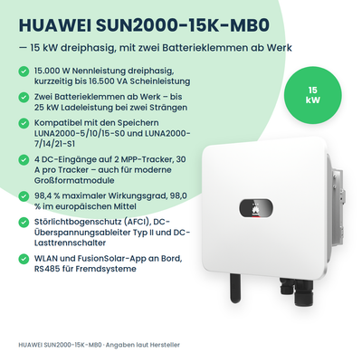 HUAWEI SUN2000-15K-MB0 onduleur hybride 15 kW