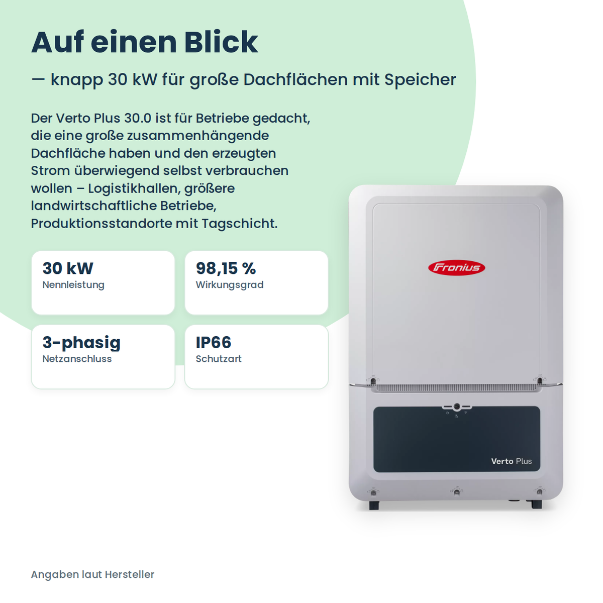 Fronius Verto Plus 30.0 onduleur hybride 30 kW
